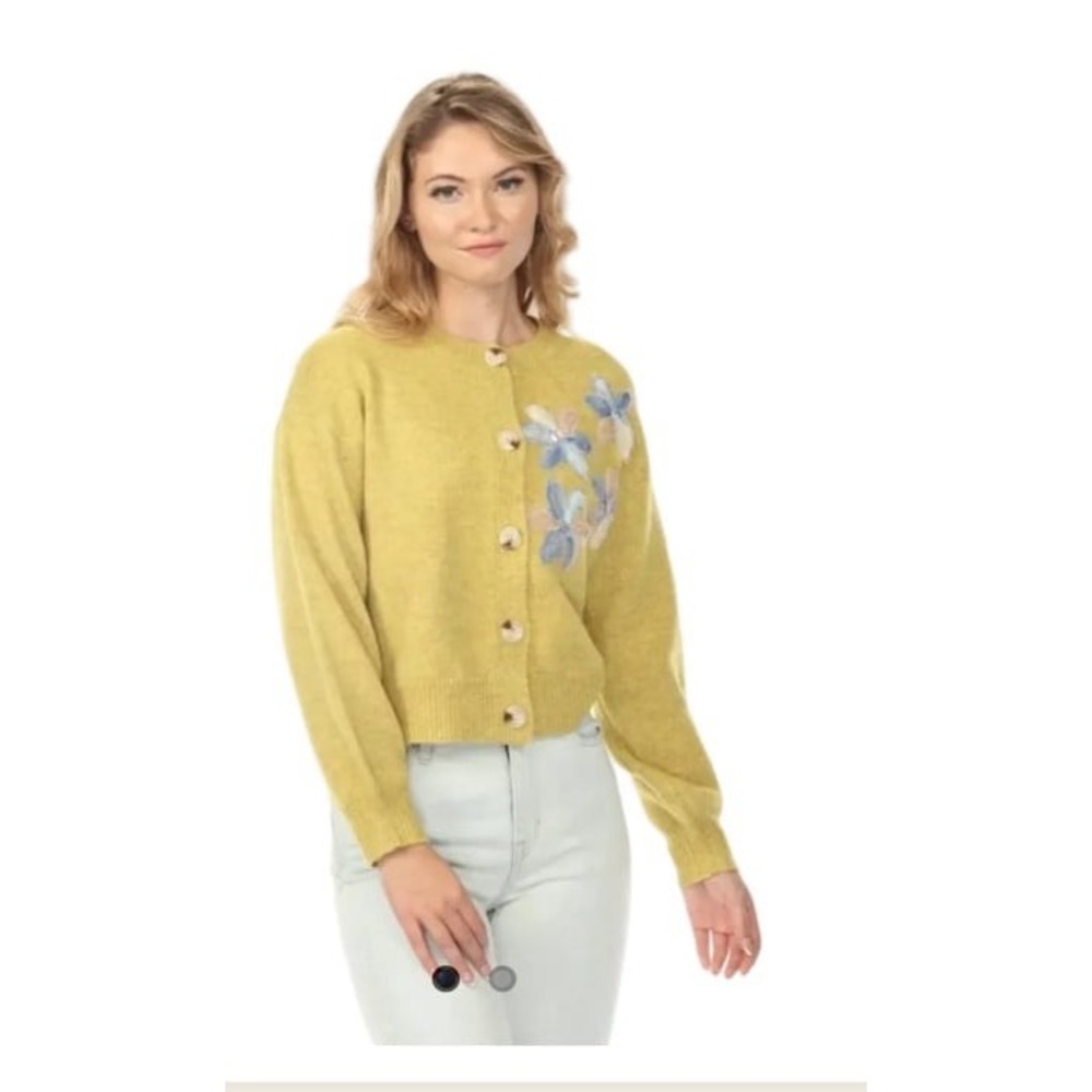 Oliver O. Flora Applique Knit Cardigan NWT size 1X